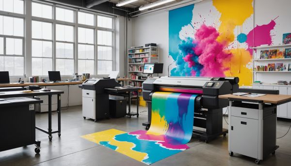 Les traceurs grand format garantissent des couleurs éclatantes ici
